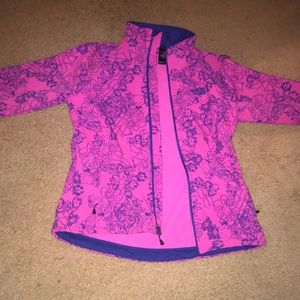 Pink and blue northface